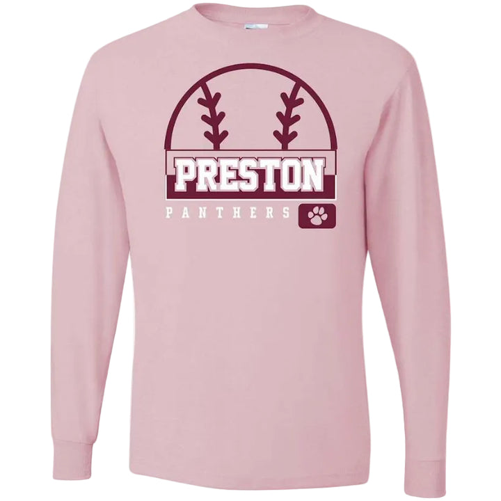 Preston High School Team Long Sleeve T-shirt w/ Softball Logo 