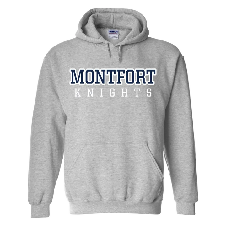 The Montfort Academy Spirit Pullover Hoodie w/ Montfort Knights Logo 