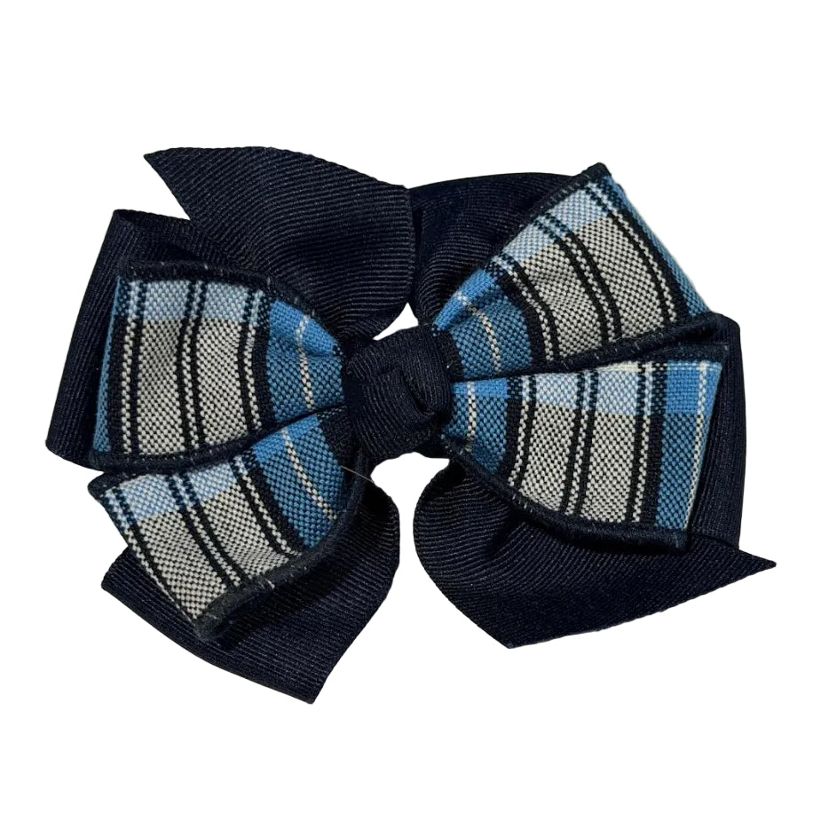 Plaid Bow with Ribbon