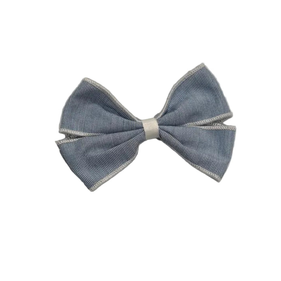 Light Blue Basic Plaid Bow