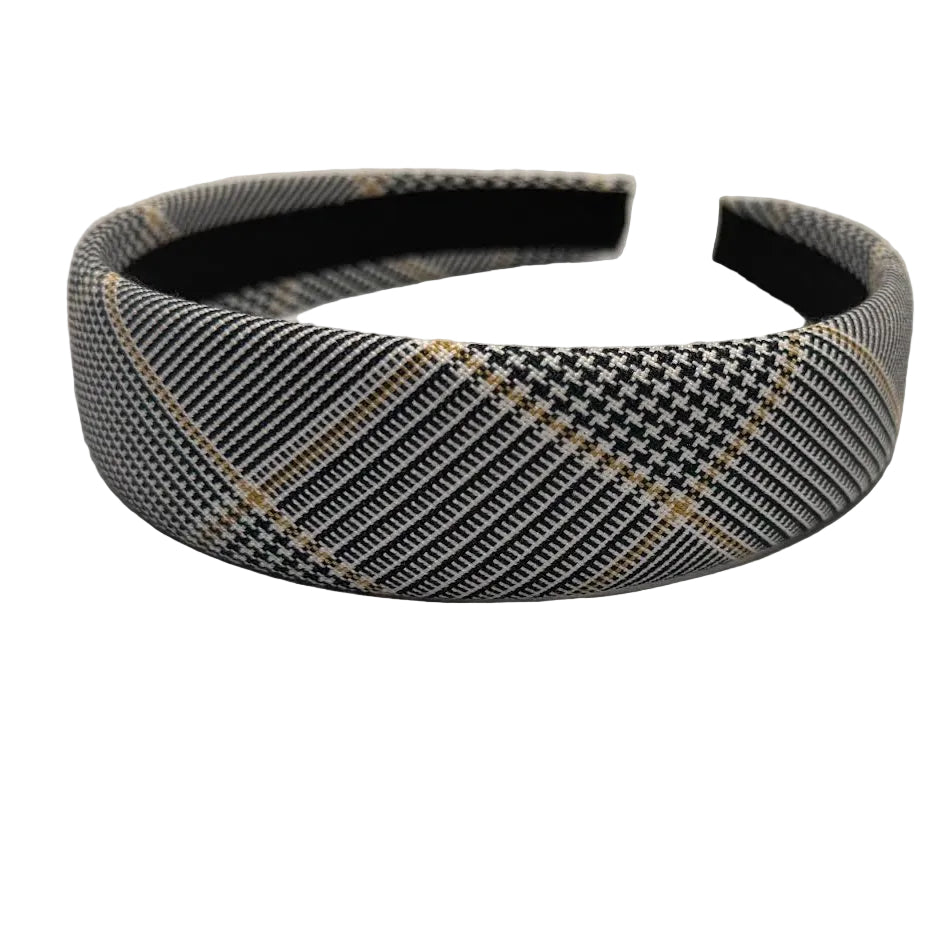 Wide Padded Traditional Plaid Headband