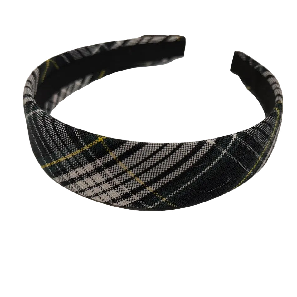 Wide Padded Traditional Plaid Headband