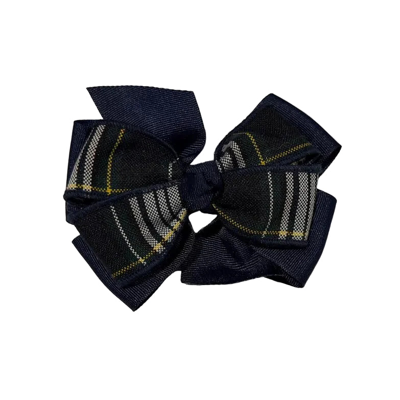 Plaid Bow with Ribbon
