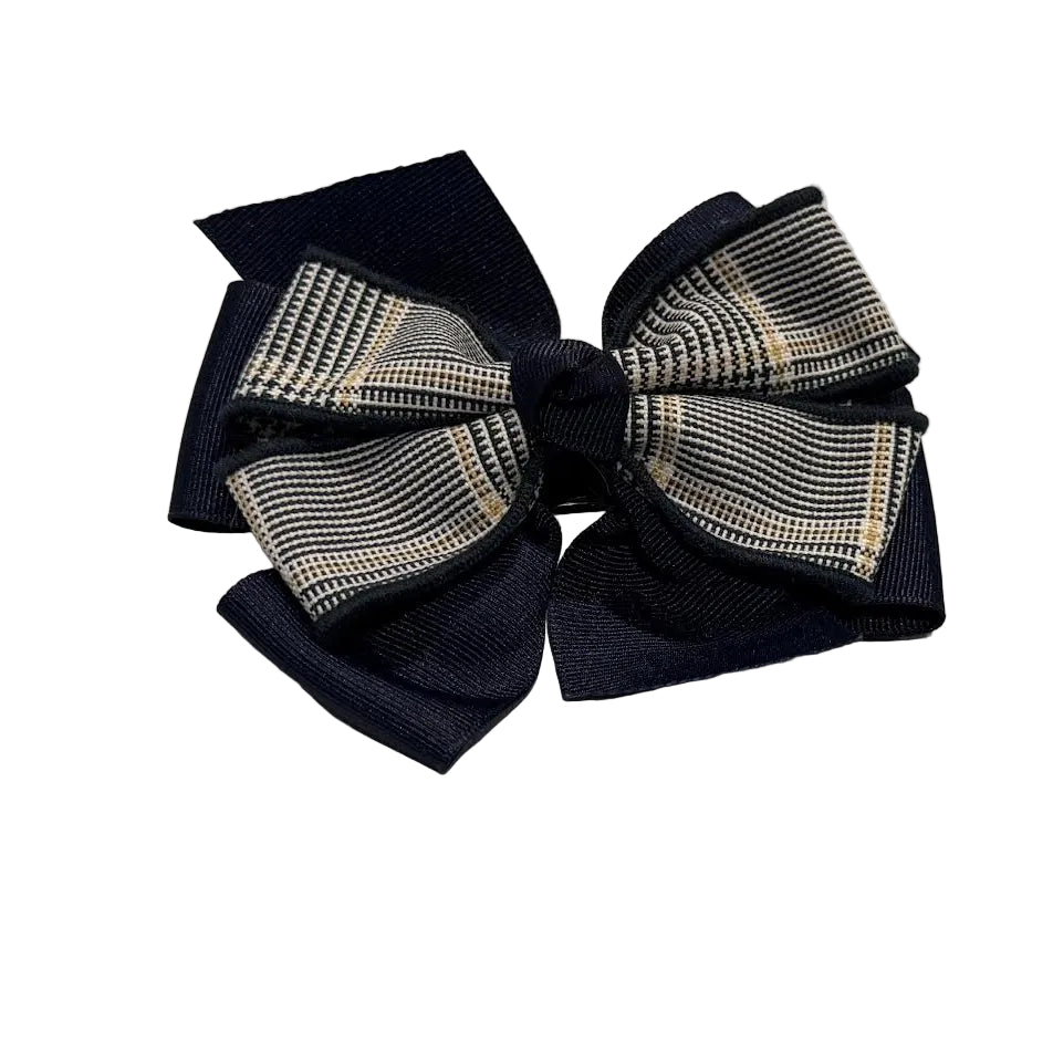 Plaid Bow with Ribbon