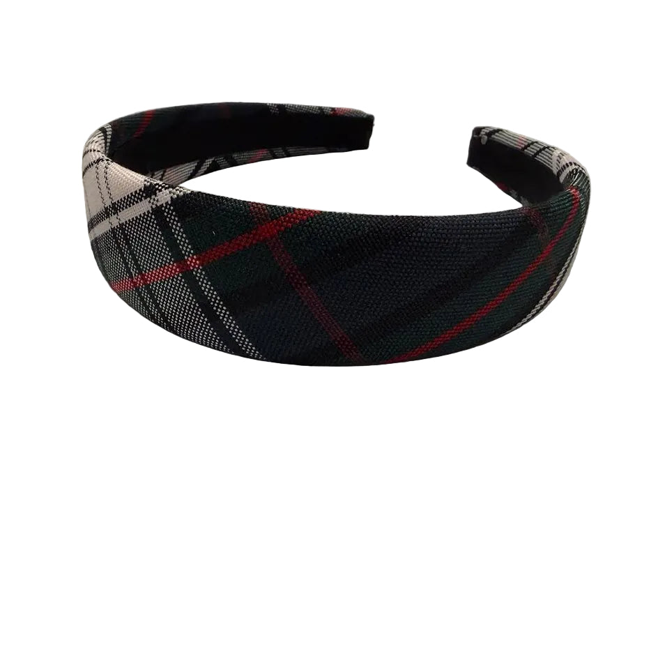 Wide Padded Traditional Plaid Headband