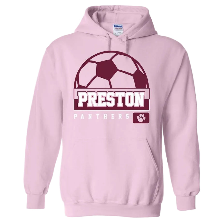 Preston High School Team Pullover Hoodie w/ Soccer Logo 