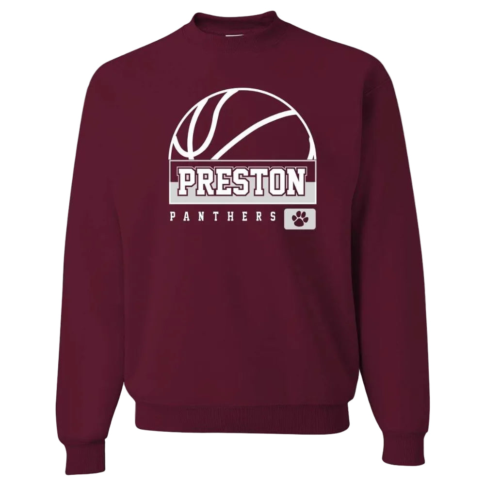 Preston High School Team Sweatshirt w/ Basketball Logo 