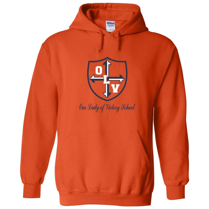 Our Lady of Victory School Spirit Pullover Hoodie w/ Navy Crest Logo 