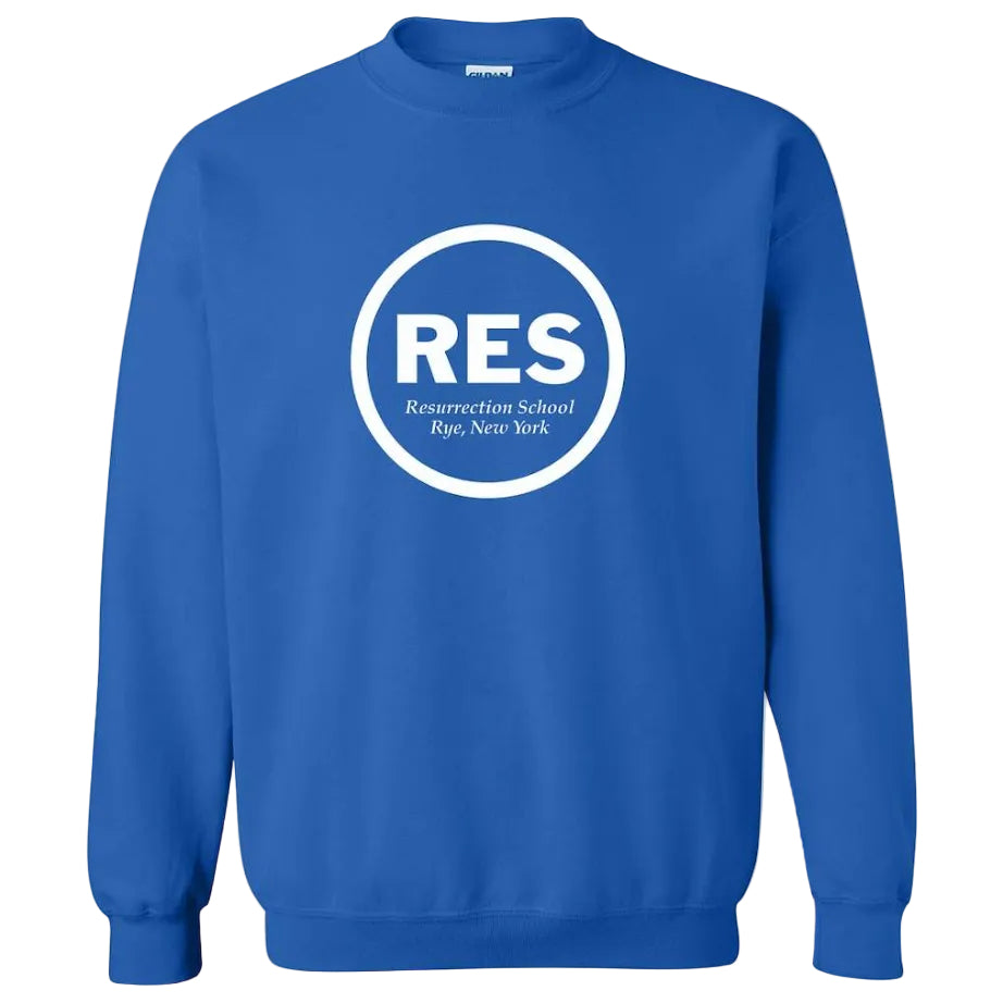 Resurrection School Spirit Sweatshirt w/ White RES Logo 
