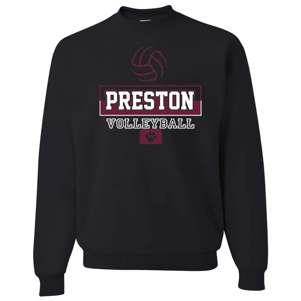 Preston High School Team Sweatshirt w/ Volleyball Logo 
