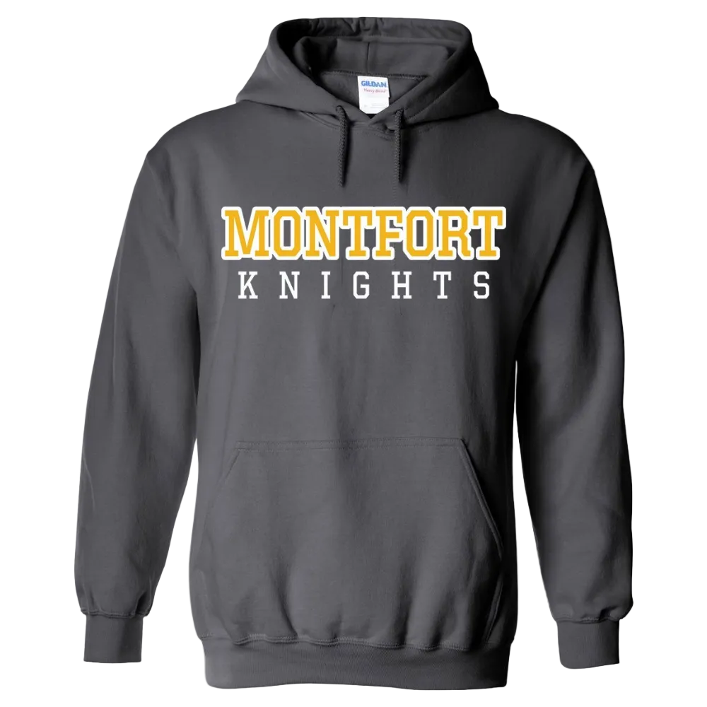 The Montfort Academy Spirit Pullover Hoodie w/ Montfort Knights Logo 