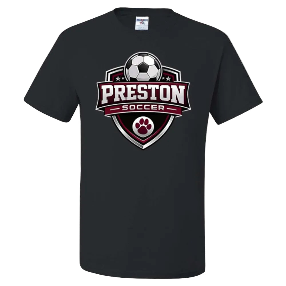 Preston High School Team Short Sleeve T-Shirt w/ Soccer Logo 