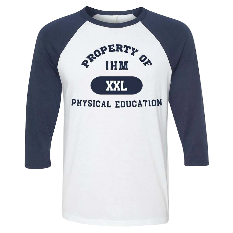Immaculate Heart of Mary School Spirit Raglan Long Sleeve T-shirt w/ Property of IHM Logo 
