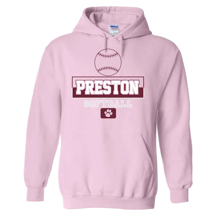 Preston High School Team Pullover Hoodie w/ Softball Logo 