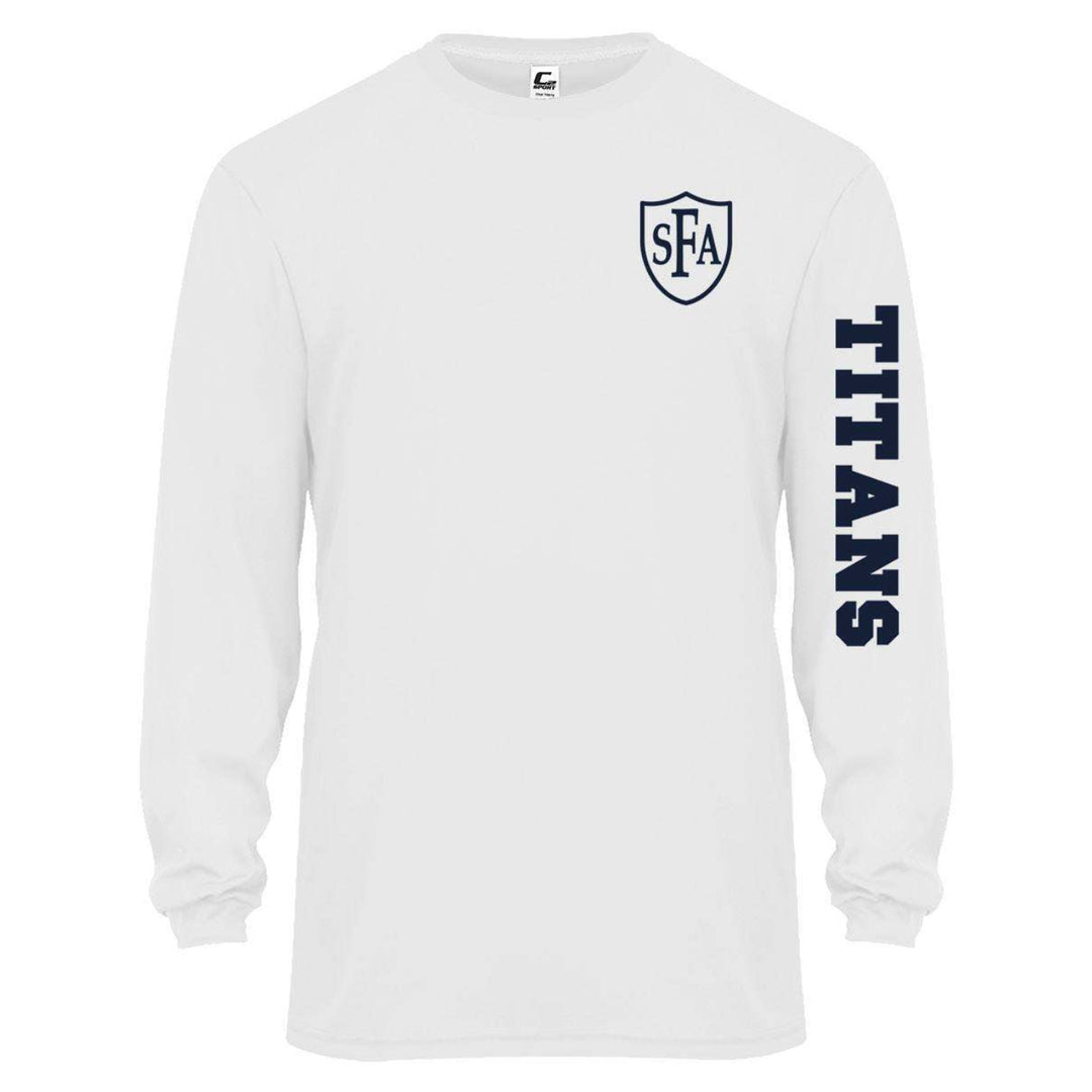 St. Francis of Assisi School Spirit Performance Long Sleeve T-shirt w/ Small Crest Logo 