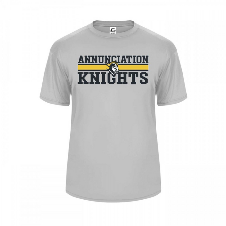 Annunciation School Spirit Performance Short Sleeve T-shirt w/ Knights Logo 