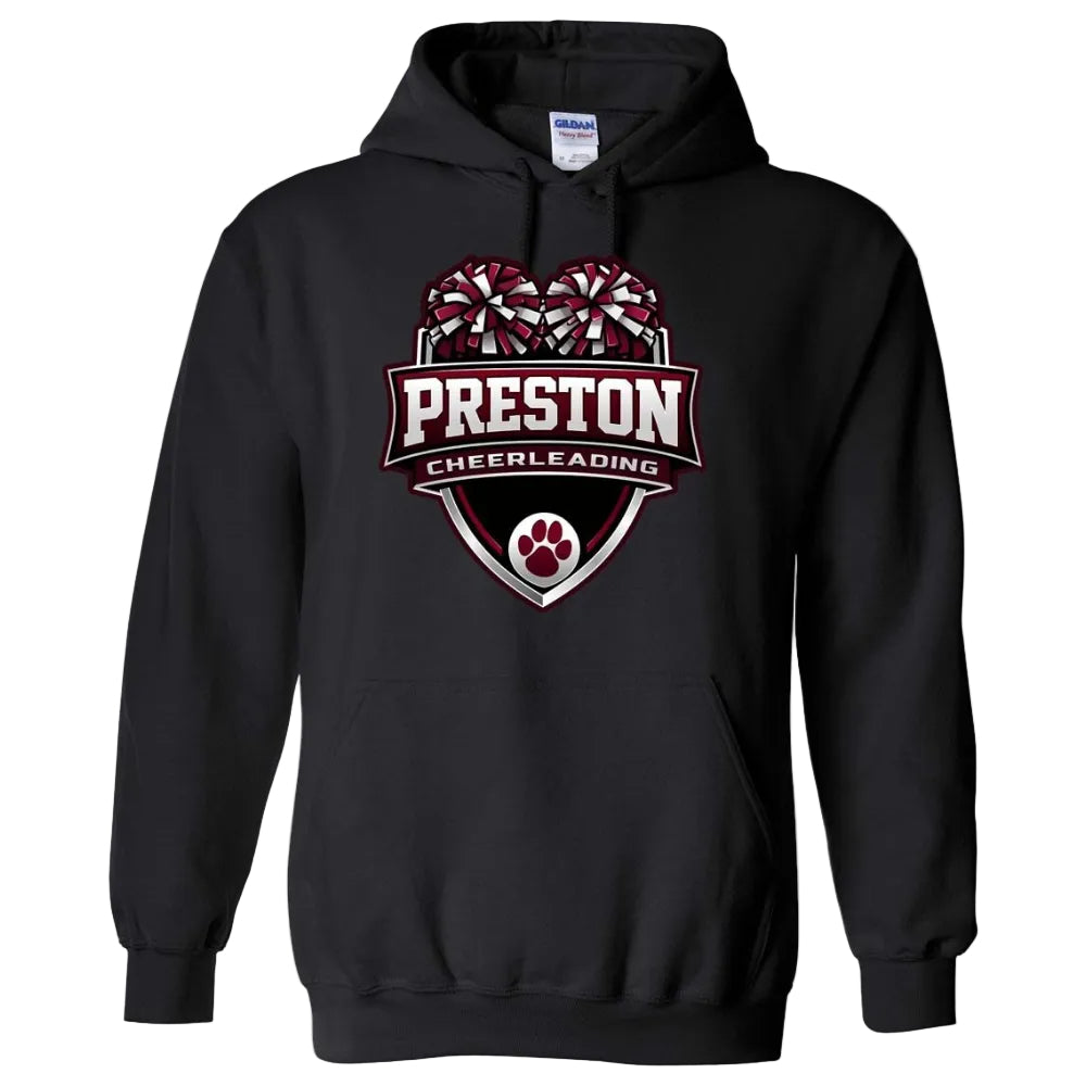 Preston High School Team Pullover Hoodie w/ Cheer Logo 