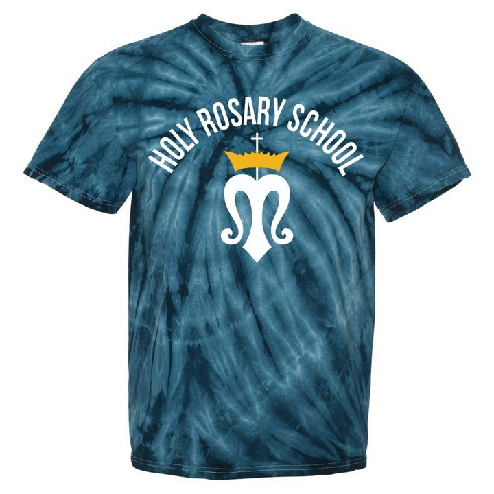 Holy Rosary School Spirit Tie Dye Short Sleeve T-Shirt w/ Logo 