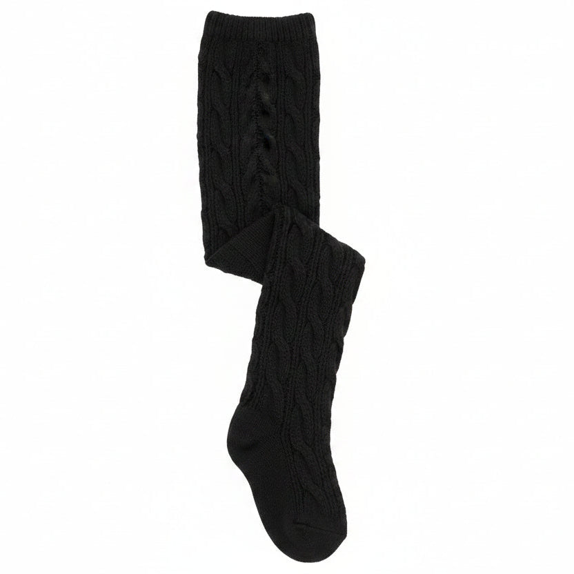Black Bamboo Cable Tights