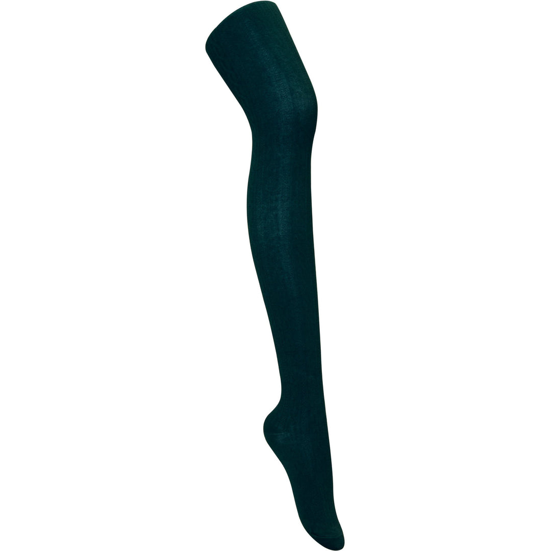 Hunter Green Bamboo Cable Tights