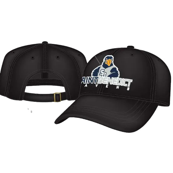 St. Benedict School Spirit Black Baseball Cap w/ Raven Logo 