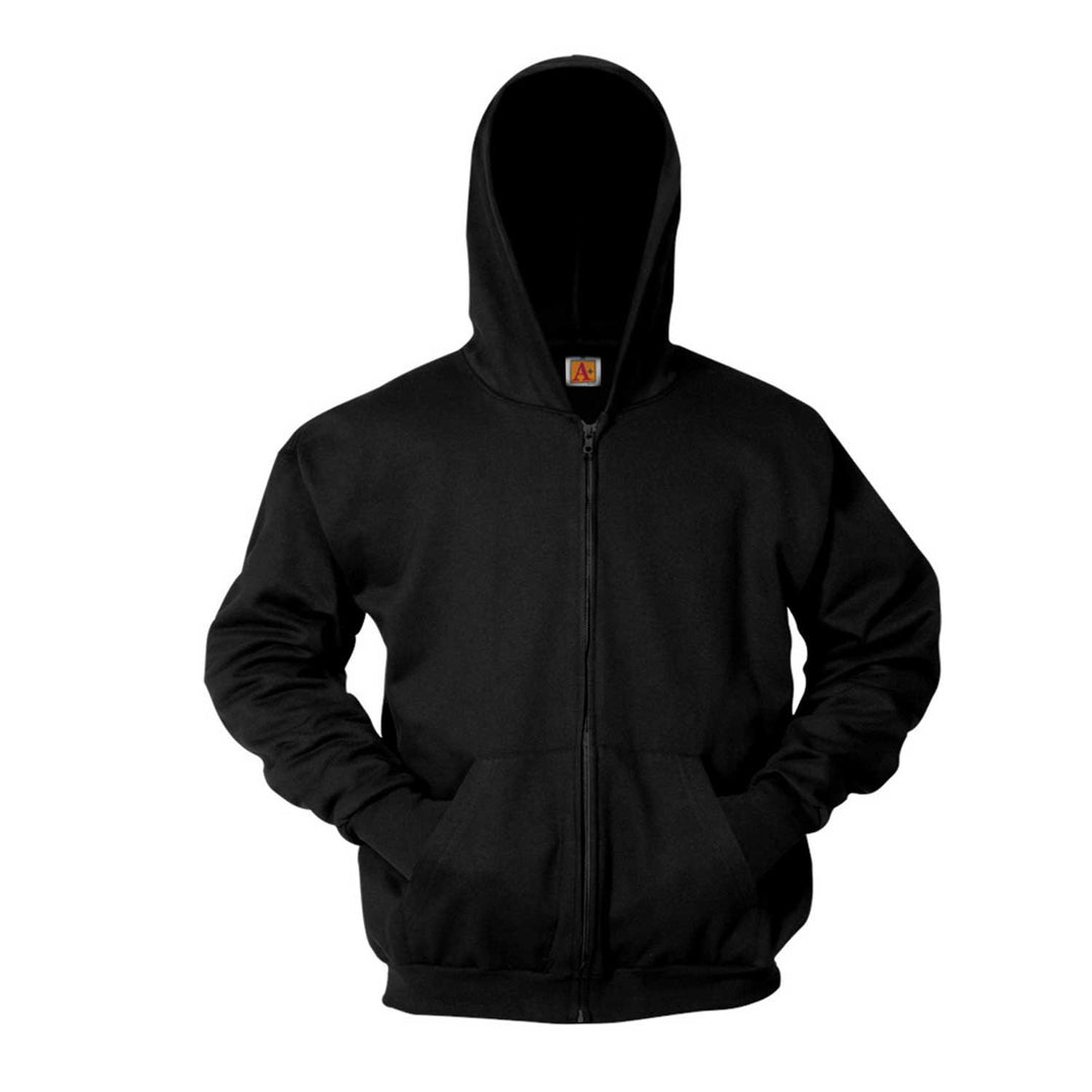 School Apparel Black Zip Hoodie