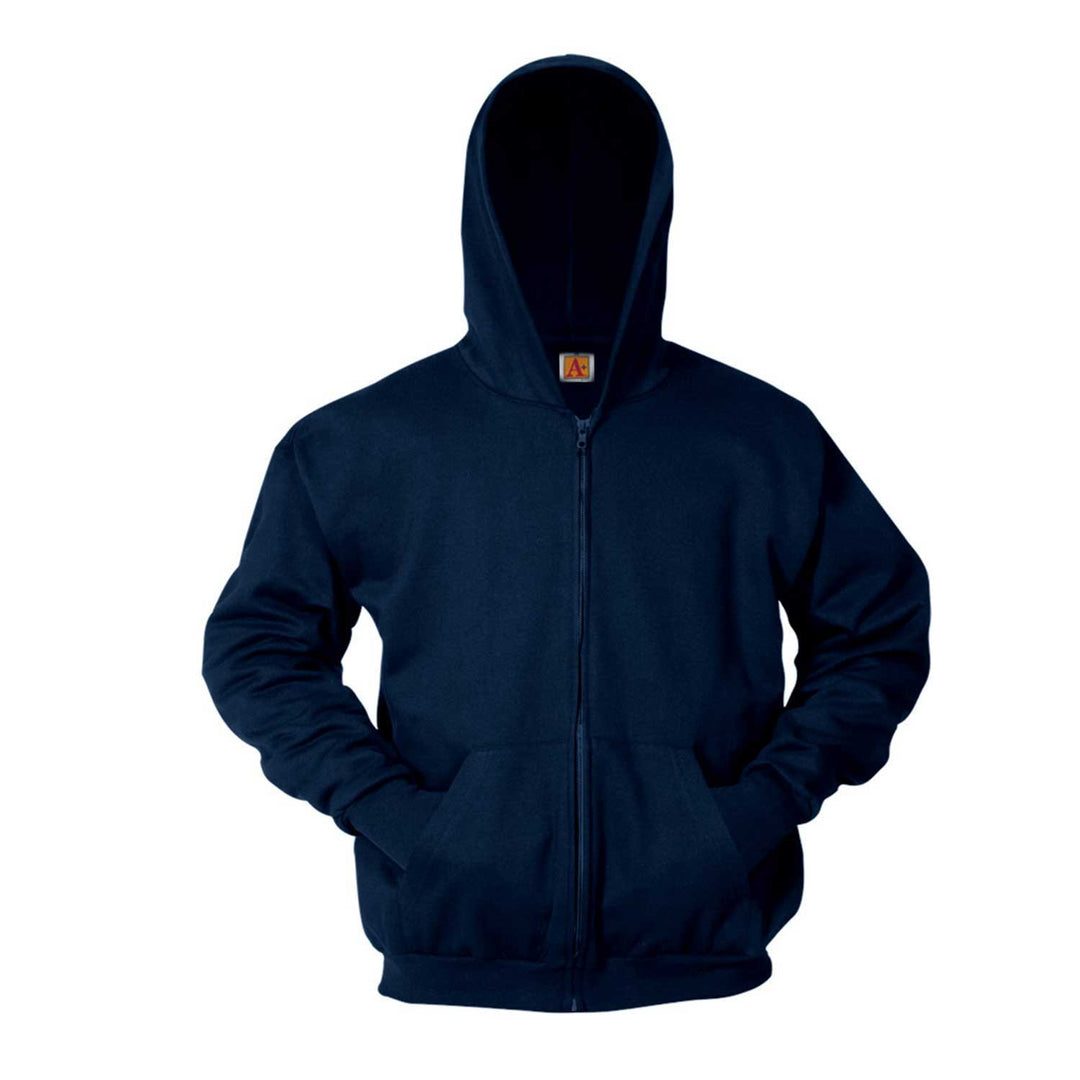 School Apparel Navy Zip Hoodie