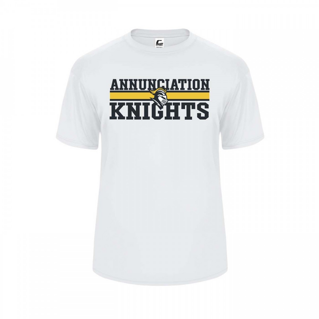 Annunciation School Spirit Performance Short Sleeve T-shirt w/ Knights Logo 