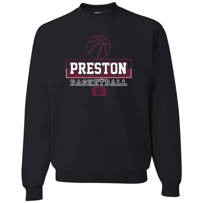 Preston High School Team Sweatshirt w/ Basketball Logo 