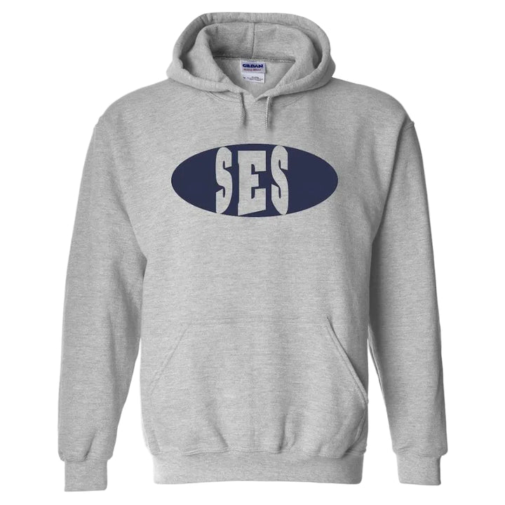 St. Eugene School Spirit Pullover Hoodie w/ Full Front SES Logo 