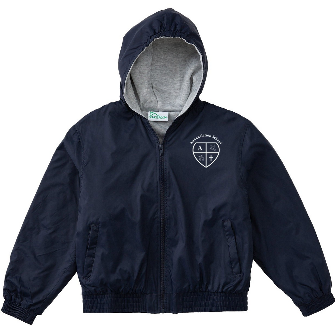 Annunciation School Navy Windbreaker w/ Logo