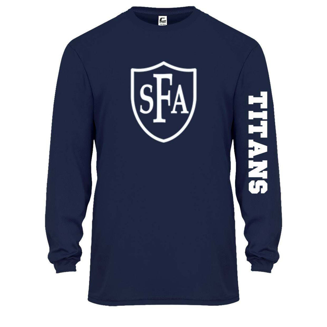 St. Francis of Assisi School Spirit Performance Long Sleeve T-shirt w/ Crest Logo 