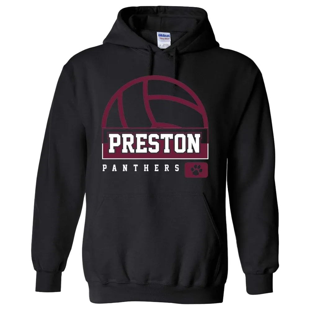 Preston High School Team Pullover Hoodie w/ Volleyball Logo 
