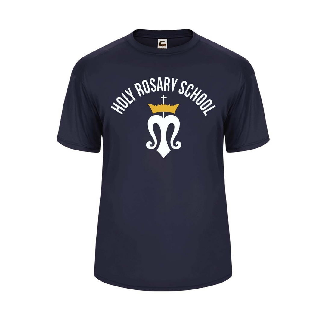 Holy Rosary School Spirit Performance Short Sleeve T-shirt w/ Logo 