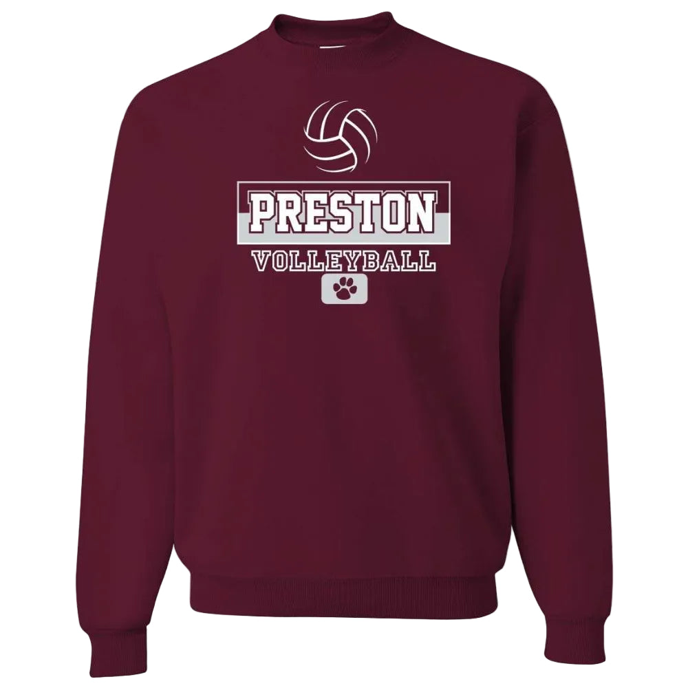 Preston High School Team Sweatshirt w/ Volleyball Logo 