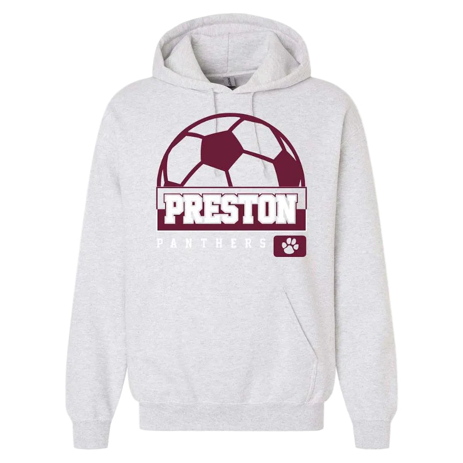 Preston High School Team Pullover Hoodie w/ Soccer Logo 