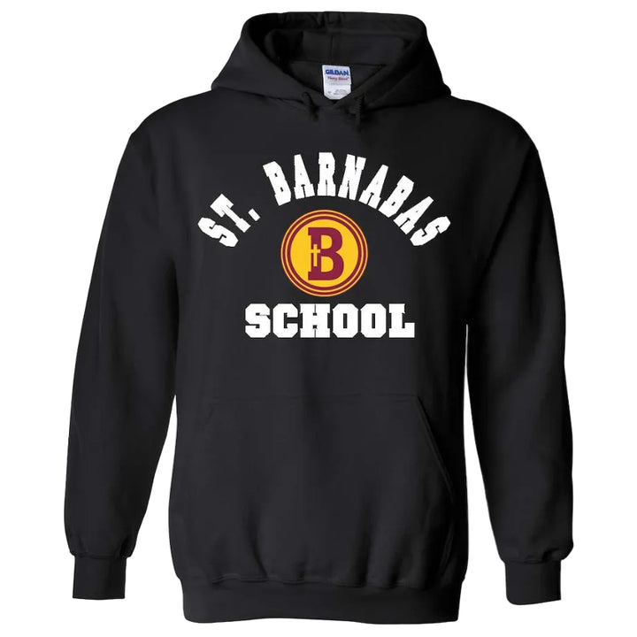 St. Barnabas Elementary School Spirit Pullover Hoodie w/ Full Front Gym Crest Logo 