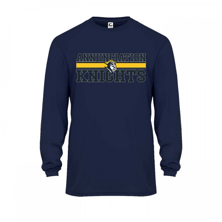 Annunciation School Spirit Performance Long Sleeve T-shirt w/ Knights Logo 