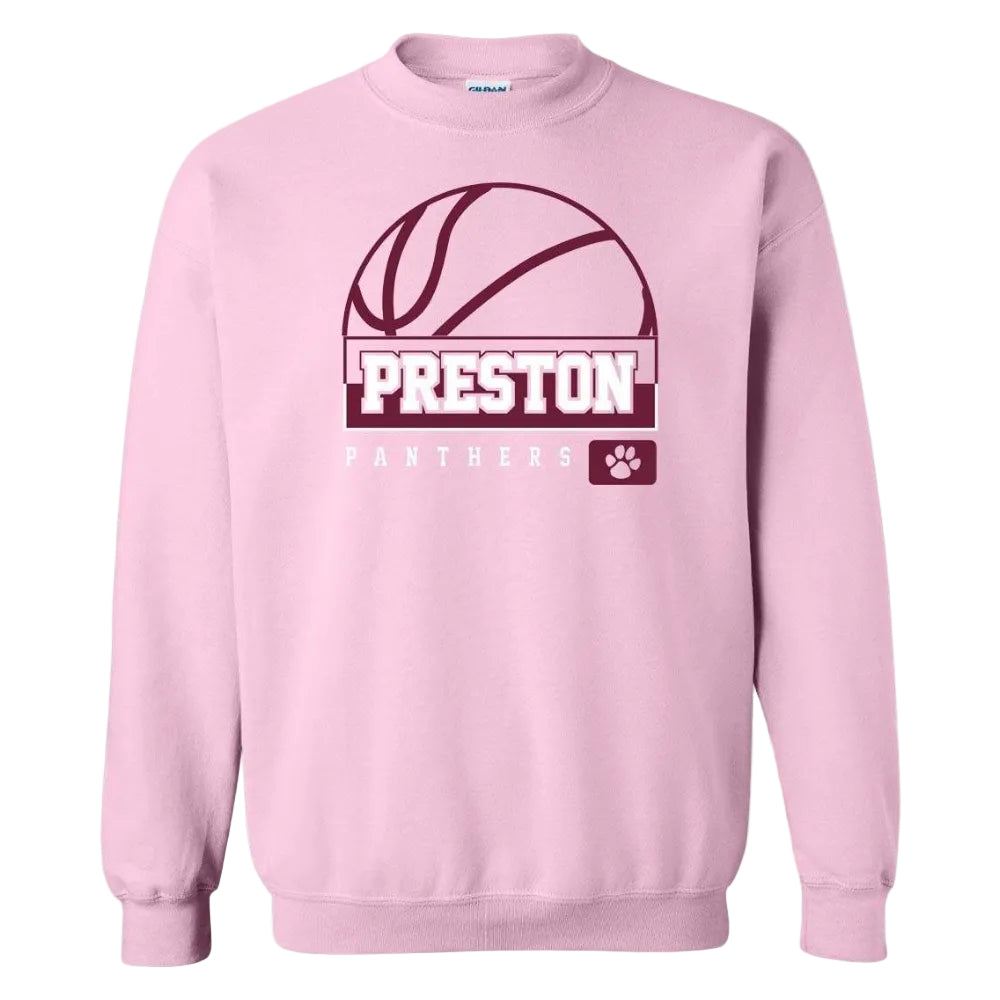 Preston High School Team Sweatshirt w/ Basketball Logo 