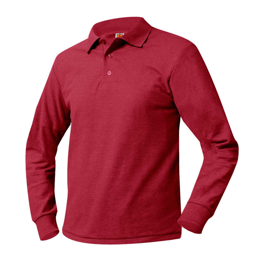 Red Long Sleeve Polo