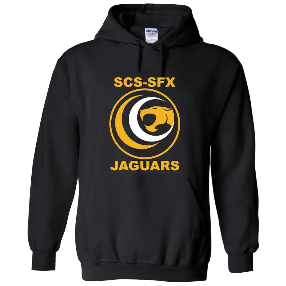 St. Clare of Assisi- St. Francis Xavier School Spirit Pullover Hoodie w/ Jaguar Logo 
