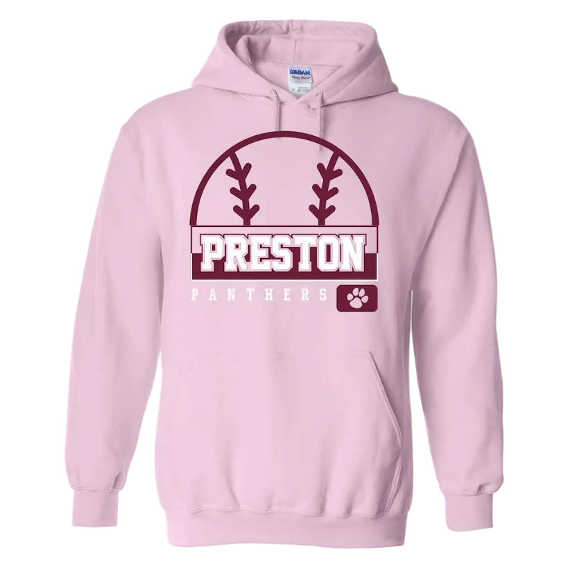 Preston High School Team Pullover Hoodie w/ Softball Logo 