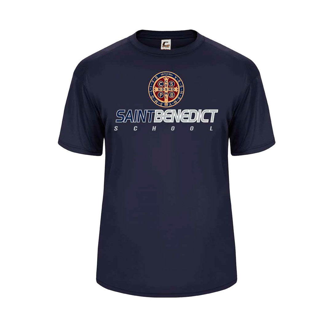 St. Benedict School Spirit Performance Short Sleeve T-shirt w/ School Logo 