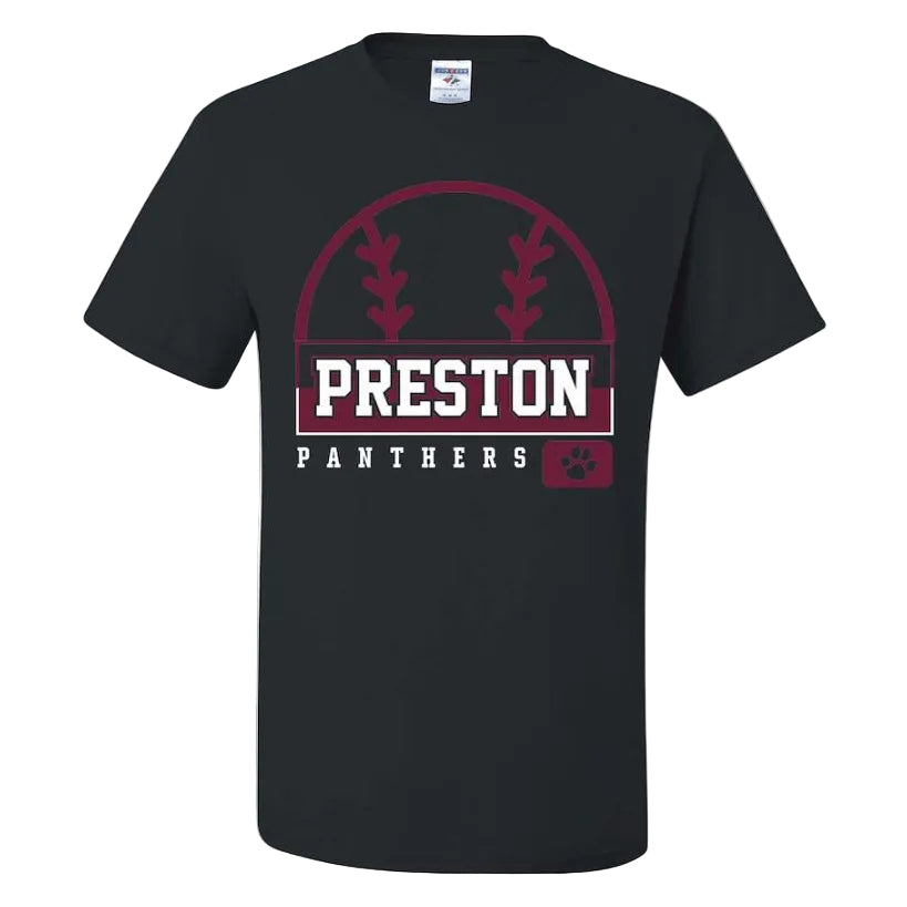 Preston High School Team Short Sleeve T-Shirt w/ Softball Logo 