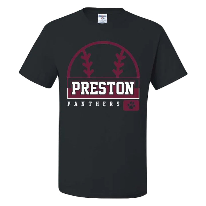 Preston High School Team Short Sleeve T-Shirt w/ Softball Logo 