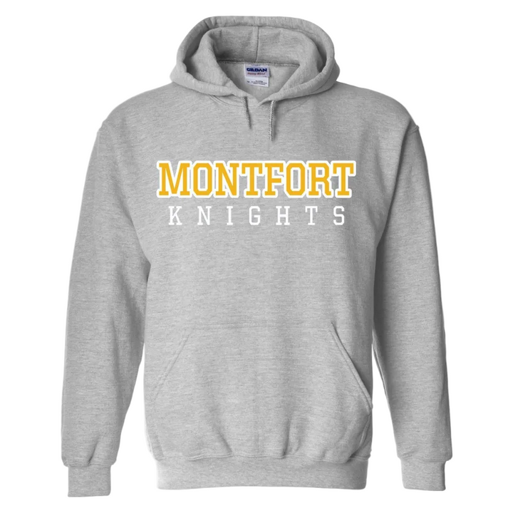 The Montfort Academy Spirit Pullover Hoodie w/ Montfort Knights Logo 