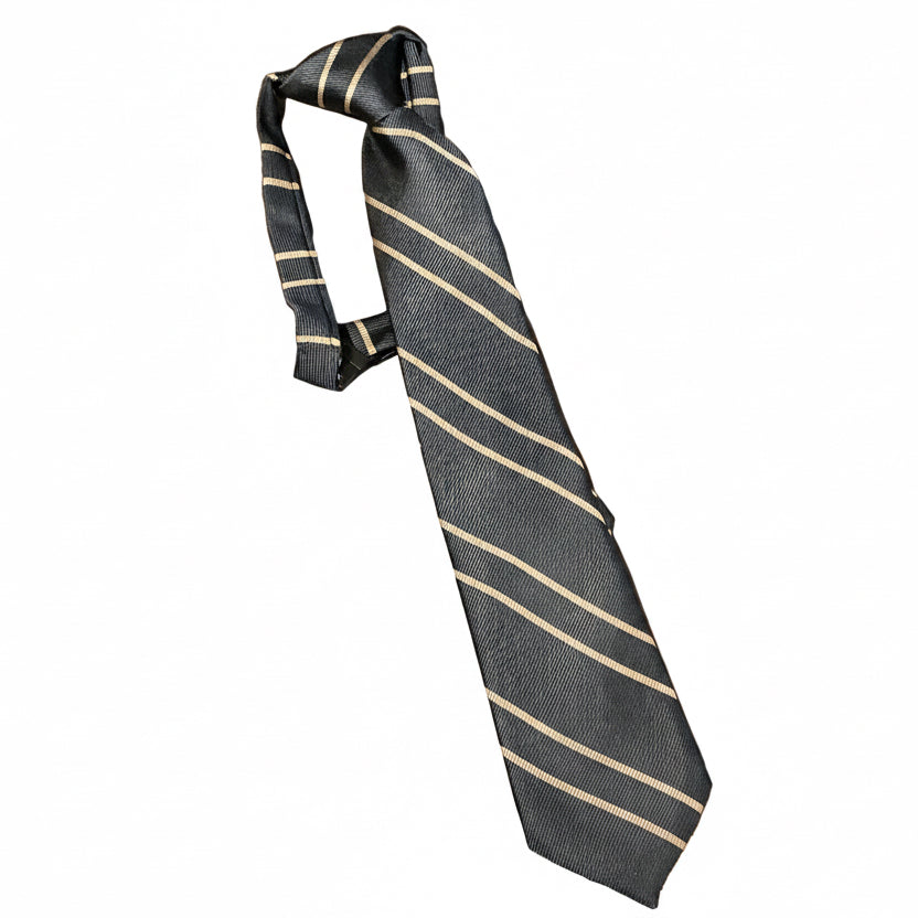 Navy &amp; Gold Striped Breakaway Tie