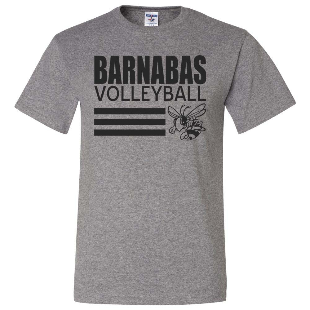 St. Barnabas Elementary School Team Short Sleeve T-Shirt w/ Volleyball Logo 