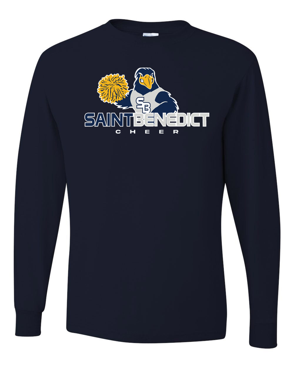 St. Benedict School Team Long Sleeve T-shirt w/ Cheer Logo 
