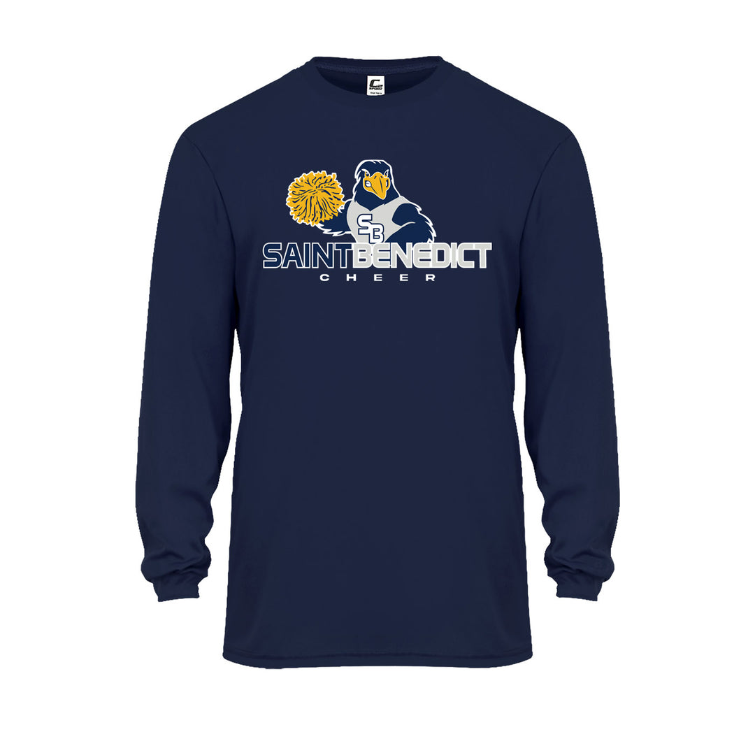 St. Benedict School Team Performance Long Sleeve T-shirt w/ Cheer Logo 